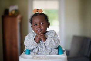 baby girl unsure