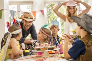 parents and children dress up party